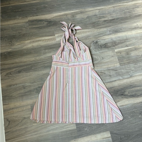 Gypsies & Moondust Pink Striped Mini Dress - Picture 4 of 4